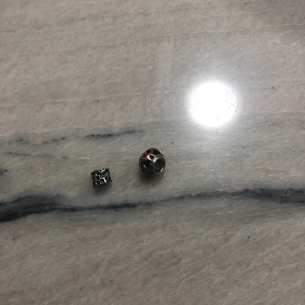 Two tone charms for bracelet
